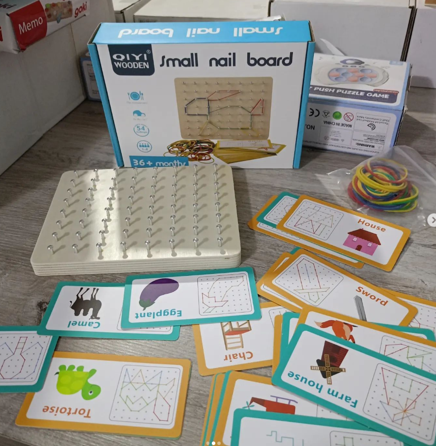 Montessori Tablero Geométrico Niños / HDA Store