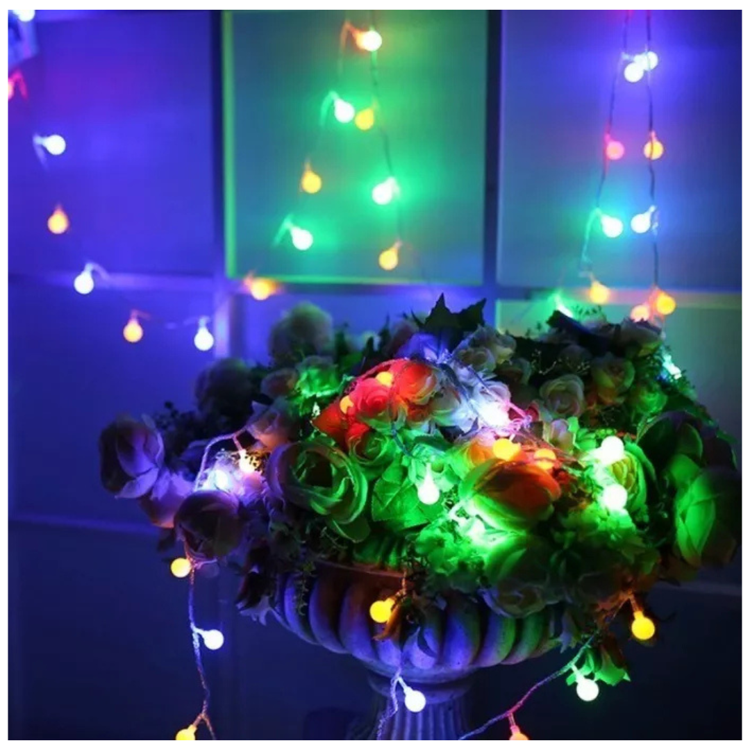 Guirnalda Bola Cristal Multicolor 10 M LED / HDA Store