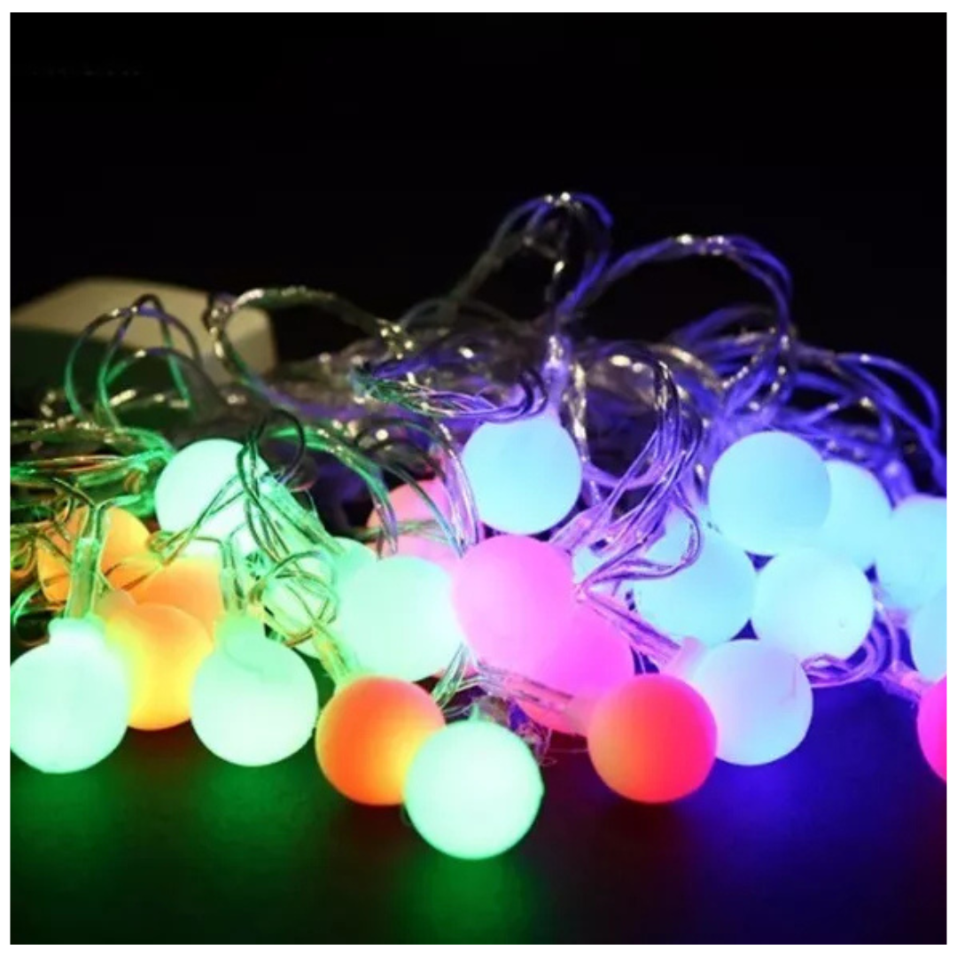 Guirnalda Bola Cristal Multicolor 10 M LED / HDA Store