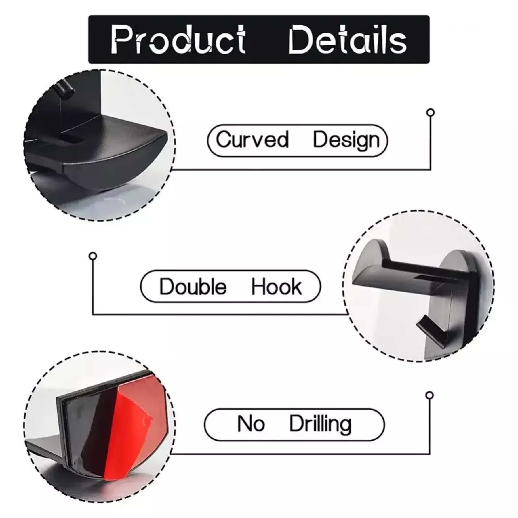 Set de 5 Ganchos Organizadores de Gorras / HDA Store