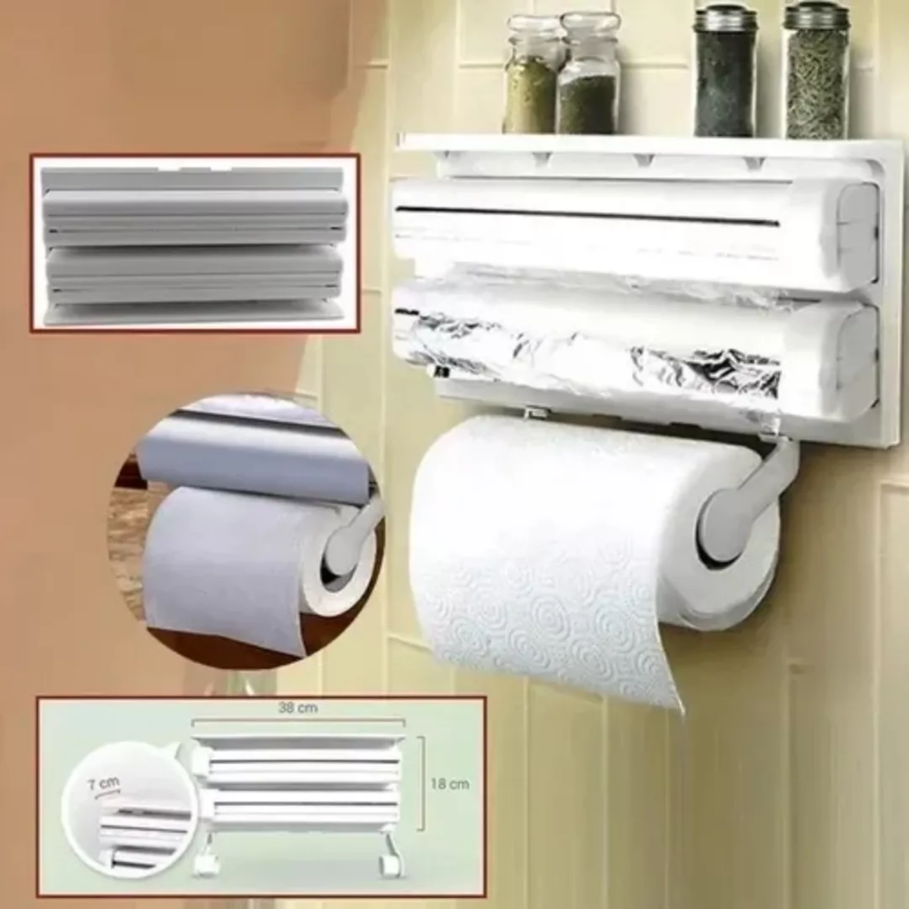 Dispensador de Rollos de Cocina 3 en 1 / HDA Store