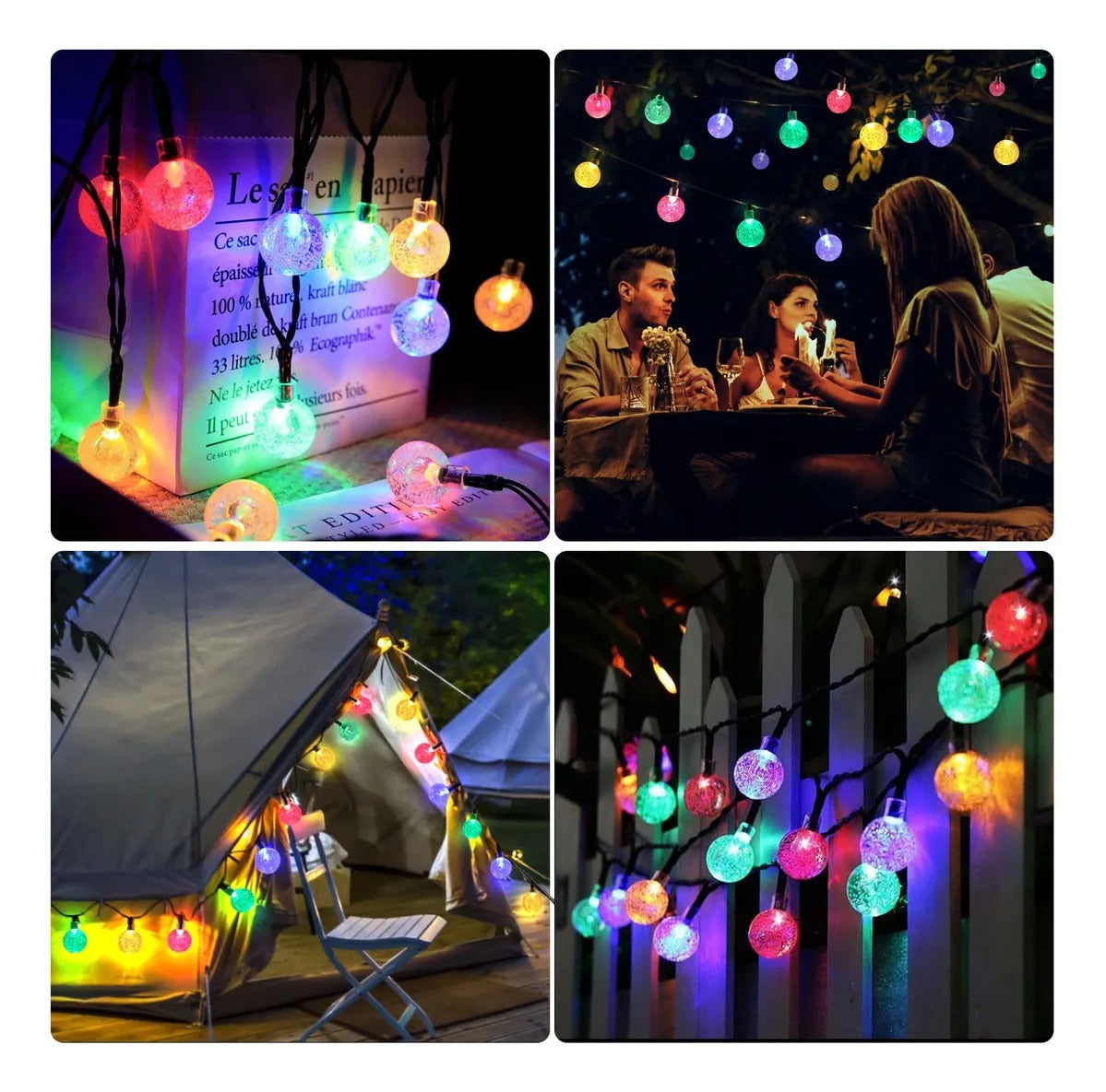 Luces Gotas de Agua Solar 5m — 20 LED / HDA Store