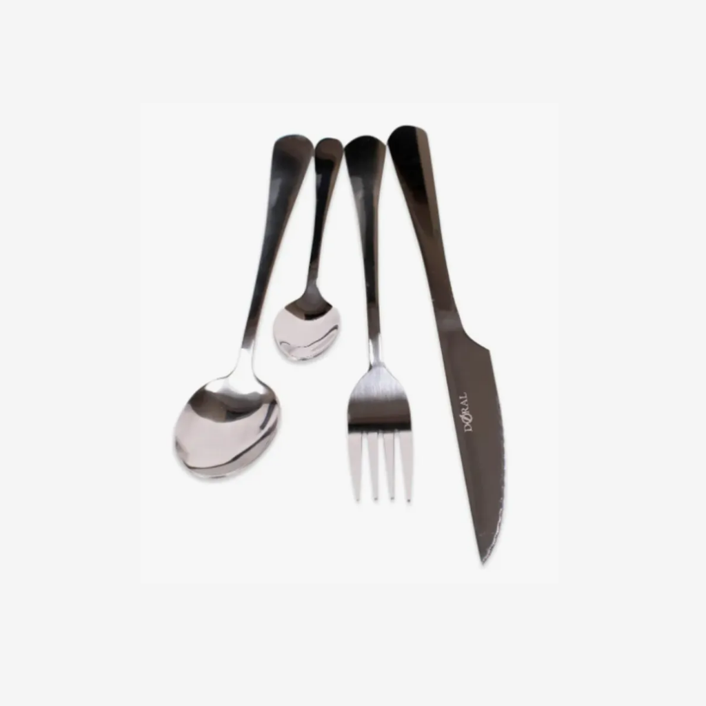 Juego de Cubiertos Doral 24 Piezas Diseño Royal en Acero Inoxidable | HDA Store