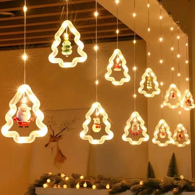 Luces Navideñas Árbol y Muñeco de Adorno / HDA Store