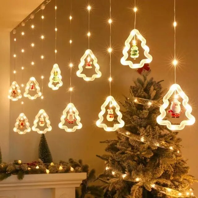 Luces Navideñas Árbol y Muñeco de Adorno / HDA Store