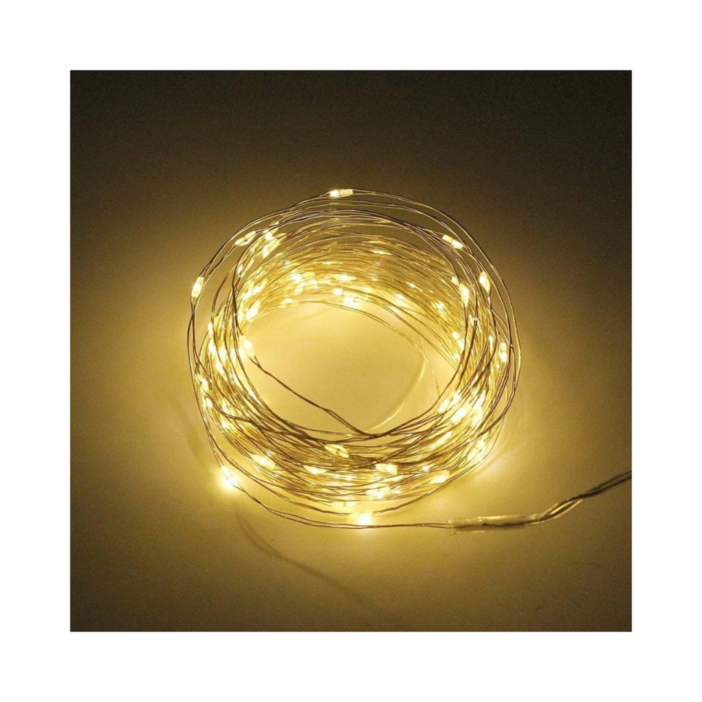 Cadena de luces solares hada, 100 luces