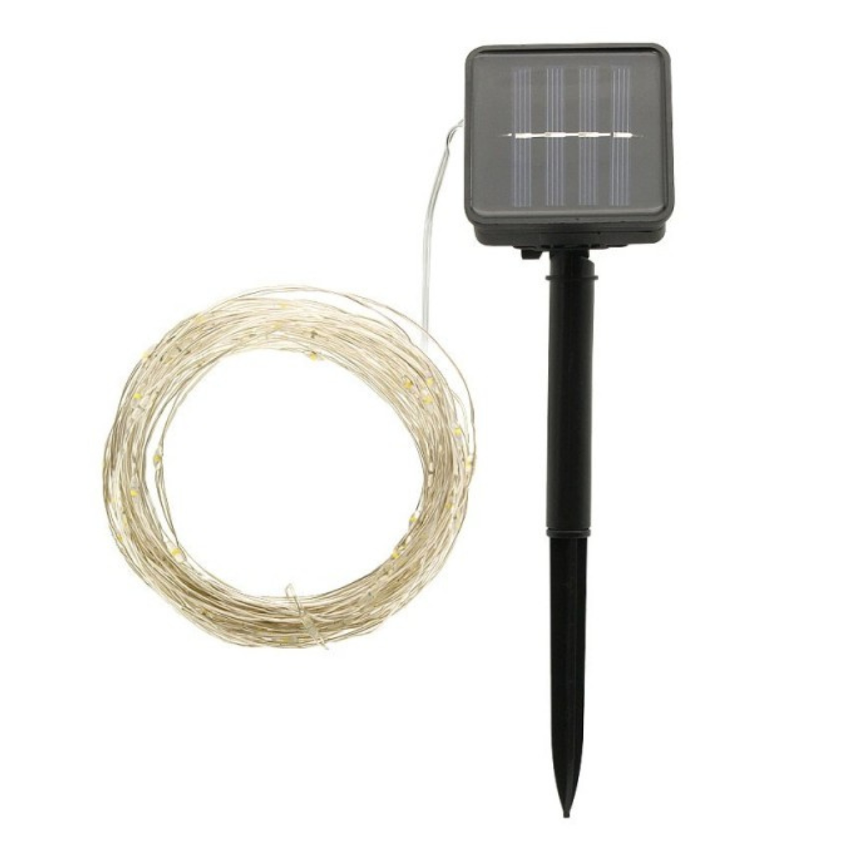 Cadena de luces solares hada, 100 luces