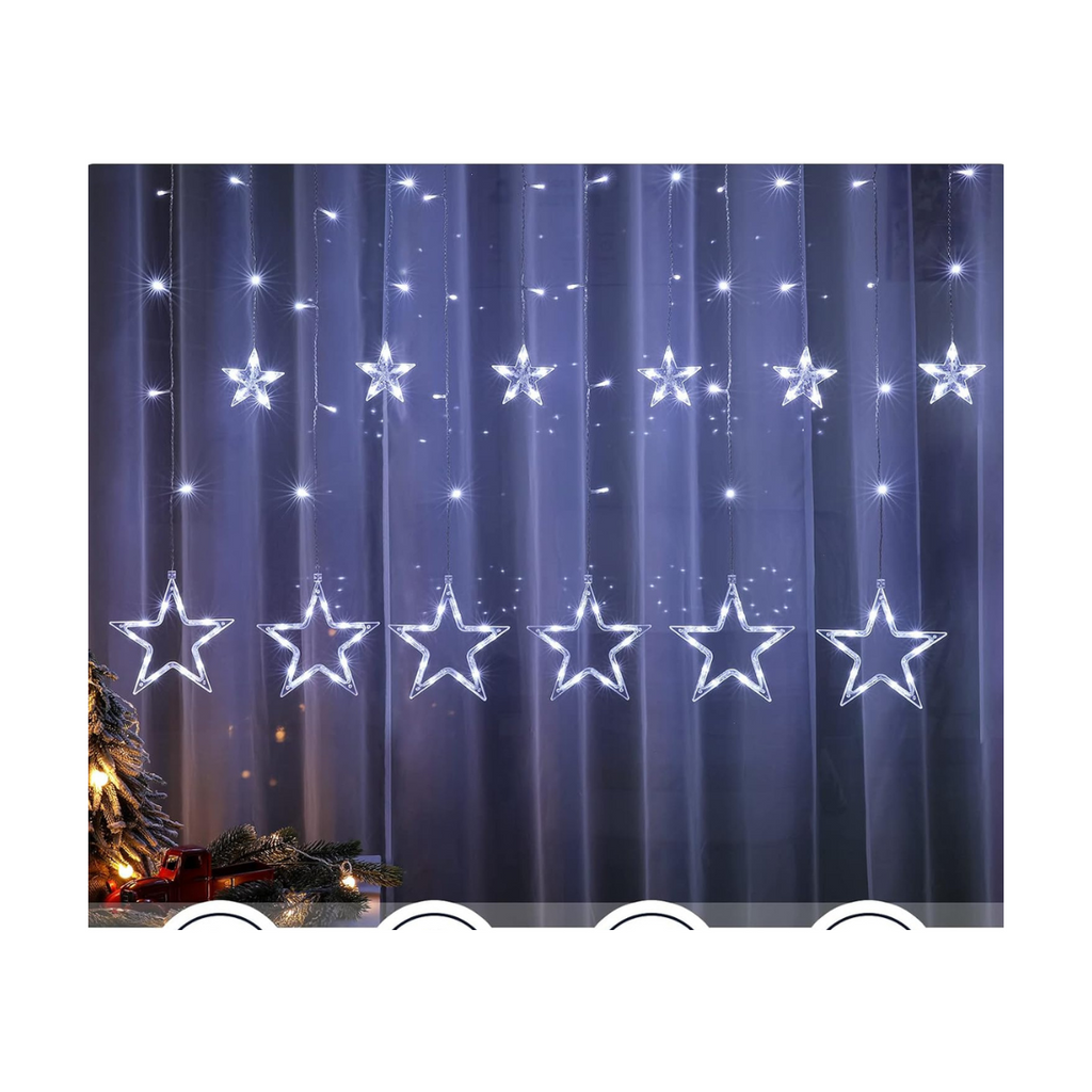 Cadena Luces LED estrellas blanco-color