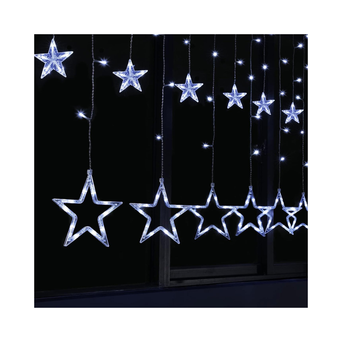 Cadena Luces LED estrellas blanco-color